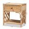 Baxton Studio Camara Modern Bohemian Natural Brown Rattan 1-Drawer Nightstand 208-12689 - alternate 10